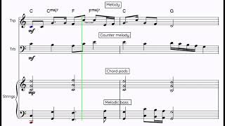 Example counter melody  pads  melodic bass [upl. by Cathie]