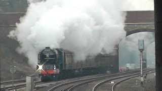 Steam Train 60163 quotTornadoquot whistles past Twyford Cathedrals Express to Worcester 19 March 2013 [upl. by Drusus]