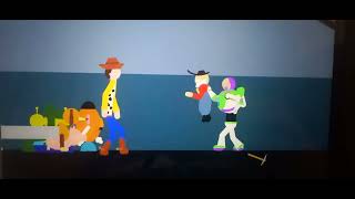 Toy Story 2 Woody Y Buzz Vs Oloroso Pete [upl. by Esorbma]