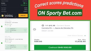 How To Predict Correct Scores On Sporty BetHow To get free correct scores on Sporty Bet [upl. by Lebezej839]