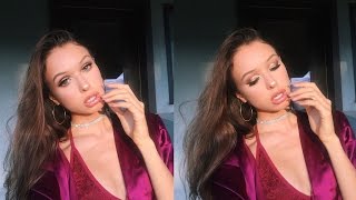 PROM glam makeup grwm 2017 [upl. by Elvie589]