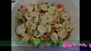 Summer Tortellini Salad with 2 Lite Chicks [upl. by Rezeile128]