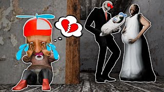 Granny and Slenderman New Secret of Love vs Sad Baby Grandpa in Granny House [upl. by Guss]