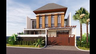 Sketchup House Design 6 EXT INT  Enscape 24 Realtime Rendering [upl. by Jankell797]