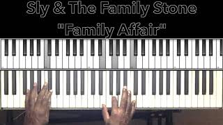 Sly amp The Family Stone quotFamily Affairquot Piano Tutorial [upl. by Etnoel]