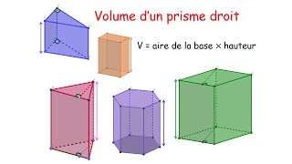 Volume dun prisme droit  Cours cinquième [upl. by Dnalyag]