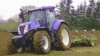 Ploughing in Worcestershire  New Holland T7235 [upl. by Munniks]