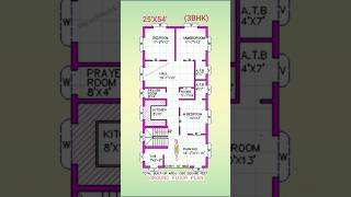 25X54 SOUTH FACING 3BHK HOUSE 🏠 PLAN groundfloorwindowsots [upl. by Kobi]