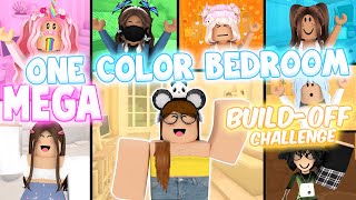 MEGA One Color Bedroom BuildOff CHALLENGE Panda Vs 7 FANS [upl. by Etteneg969]