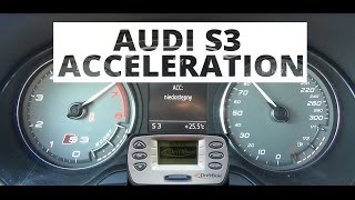 Audi S3 20 TFSI 300 hp  acceleration 0100 kmh [upl. by Nelon]