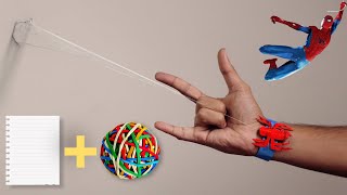 How to make Easy SPIDER MAN Web Shooter With PAPER And RUBBER BAND [upl. by Idalina]