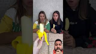 Real vs fake banana challenge banana funny comedy hmelkofm shorttrendingshorts [upl. by Mikkel509]