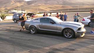 190E V8 Kompressor and Supercharged Mustang Burnout [upl. by Nations]