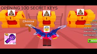 Opening 100 secret keys in pet simulator 99 and got no profit whatsoever [upl. by Cleve989]