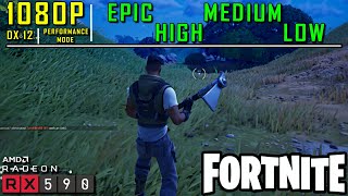 Fortnite on AMD RX 590  All Settings Tested [upl. by Marilou]