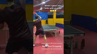 Table Tennis Backhand chopping with Short Pimple Victas Spectol S1 [upl. by Eberly]