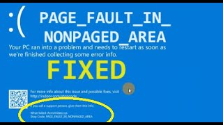 Your PC ran into problem and needs to restart PAGE FAULT IN NONPAGED AREA [upl. by Sybil]