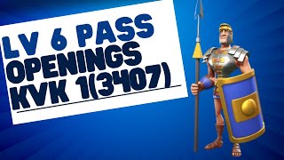 LEVEL 6 PASS OPENING KVK1 34073406 F2P Gameplay Rise of Kingdoms [upl. by Aohsoj]