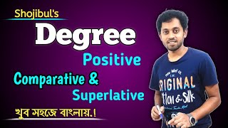 Degree Changing Positive Comparative Superlative Comparison Of Adjectives Shojibuls English Care [upl. by Dannye695]