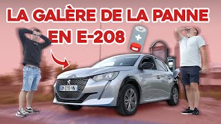 Peugeot e208 électrique jusquoù peuton aller avec 0 de batterie  on a eu chaud [upl. by Carman827]