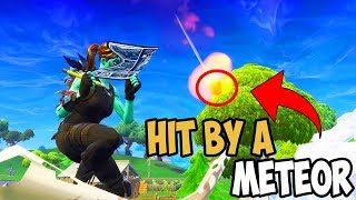 WHEN YOU GET HIT BY A METEOR DOES IT DO DAMAGE Fortnite Battle Royale [upl. by Dopp]