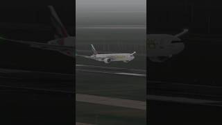 Emirates Bad Weather Smooth Landing short emirates [upl. by Darb267]