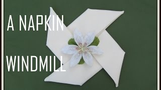 Napkin Folding a Windmill [upl. by Aidnac]