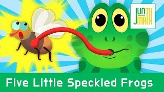 Five Little Speckled Frogs with Lyrics l Nursery Rhymes by Mini Kiddie [upl. by Puduns274]