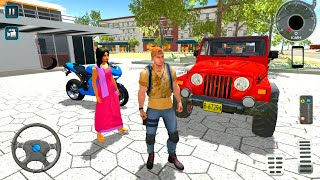 Indian Heavy Driver Simulator 2  Red Jeep Jetpack and Bike Driving  Android Gameplay [upl. by Squier]