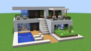 Minecraft  How to Build a Modern House Like WiederDude  MINECRAFT CITY 66 [upl. by Warring611]