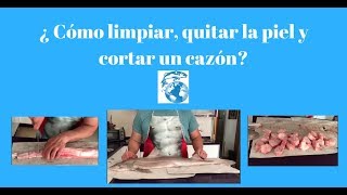 ¿ Cómo limpiar quitar la piel y cortar un cazón [upl. by Darbee]