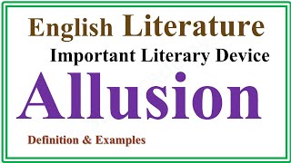 What is allusion  Allusion definition and examples  how to define allusion  MA English Lecture [upl. by Kelton]