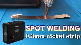 Spot Welding 03mm Nickel StripMini Intelligent DIY Spot Welder [upl. by Euqirat56]