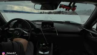 Onboard MX5 ND2 employing rally techniques on frozen lake reupload [upl. by Hutt]