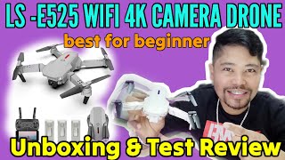 BEST DRONE FOR BEGINNERS LSE525 WIFI FPV 4K CAMERA UNBOXING amp TEST REVIEW bestdroneforbeginners [upl. by Truelove]