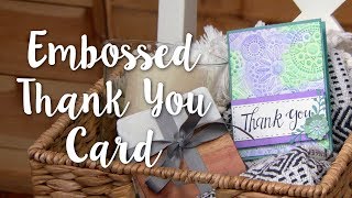 How to Make an Embossed Thank You Card  Sizzix [upl. by Hana189]