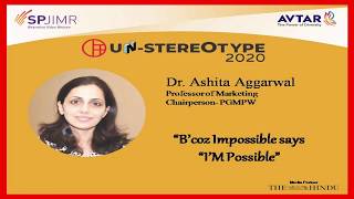 Dr Ashita Aggarwal  Unstereotype 2020  SPJIMR Mumbai [upl. by Dulcine]