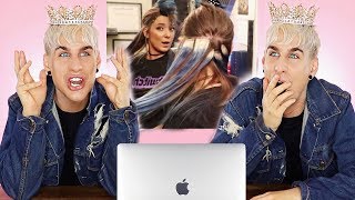 HAIRDRESSER REACTS TO JENNA MARBLES GIVING HERSELF HAIR EXTENSIONS  bradmondo [upl. by Reni]