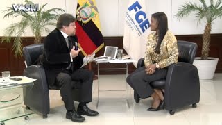 Entrevista a la Dra Diana Salazar fiscal general del Estado en Vera a su manera con Carlos Vera [upl. by Raddy]