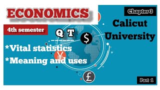 Vital statisticschapter 3part 1meaning and uses of vital statistics4 sem economicsCalicut Unive [upl. by Eneryc]