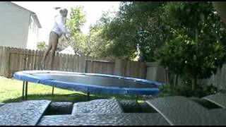 Brooke doing splits and flips on the trampoline [upl. by Africa]