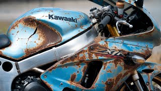 KAWASAKI NINJA 250R Restoration  Restored KAWASAKI TwoStroke Motorcycle  Old Bike Restoration [upl. by Amak]