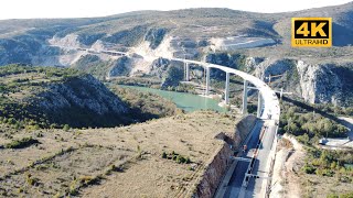 Koridor 5C Most Počitelj i JadranskoJonska Petlja Počitelj 4K dron [upl. by Blaire]