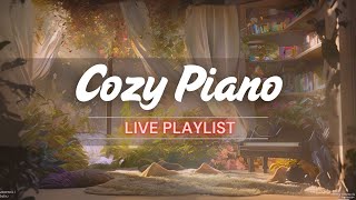 Playlist  Cozy Piano Music for Study Sleep amp Relaxation 🎹✨ Perfect Background Vibes [upl. by Annorah786]