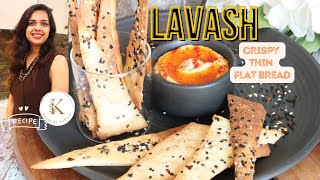 Thin Crispy Lavash Recipe Eggless and No added Chemicals or Gluten [upl. by Pontus]