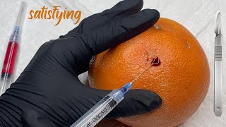 ASMR InjectingSurgery On A Grapefruit [upl. by Michella961]