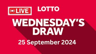 The National Lottery Lotto Draw Live Results from Wednesday 25 September 2024  lotto live [upl. by Aicrag]