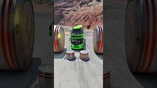 Color Capsule Bus vs Bollards Crashbeamngdrive shorts shortvideo [upl. by Spector734]