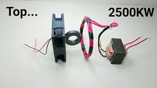 Make free electricity 2500KW free energy PVC Wire Cooling Fan and magnet Very power full generator [upl. by Kan]