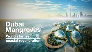 Dubai Mangroves 72 km of Coastal Regeneration Project [upl. by Oiziruam647]